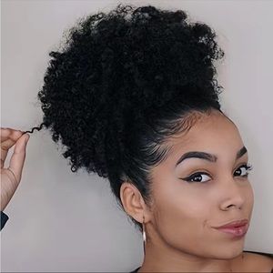 Afro puff hair piece